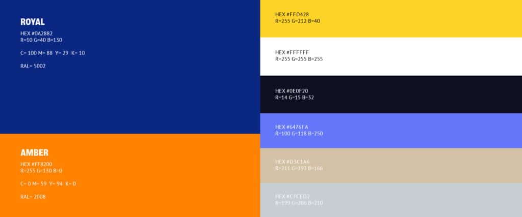 Brand design Brand colour palette