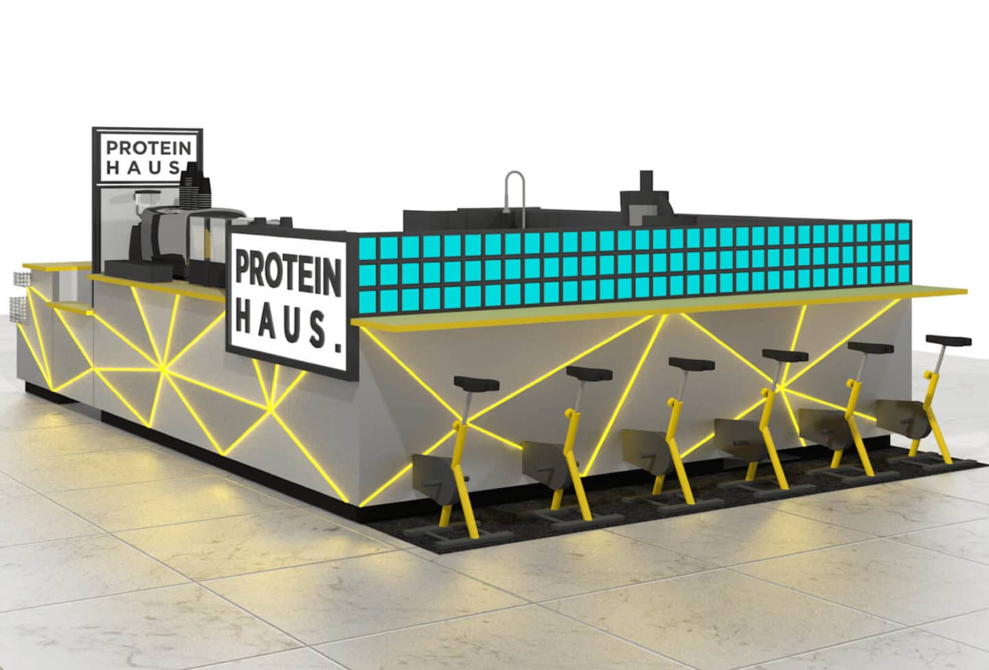 Branding, web design, kiosk design / Protein Haus