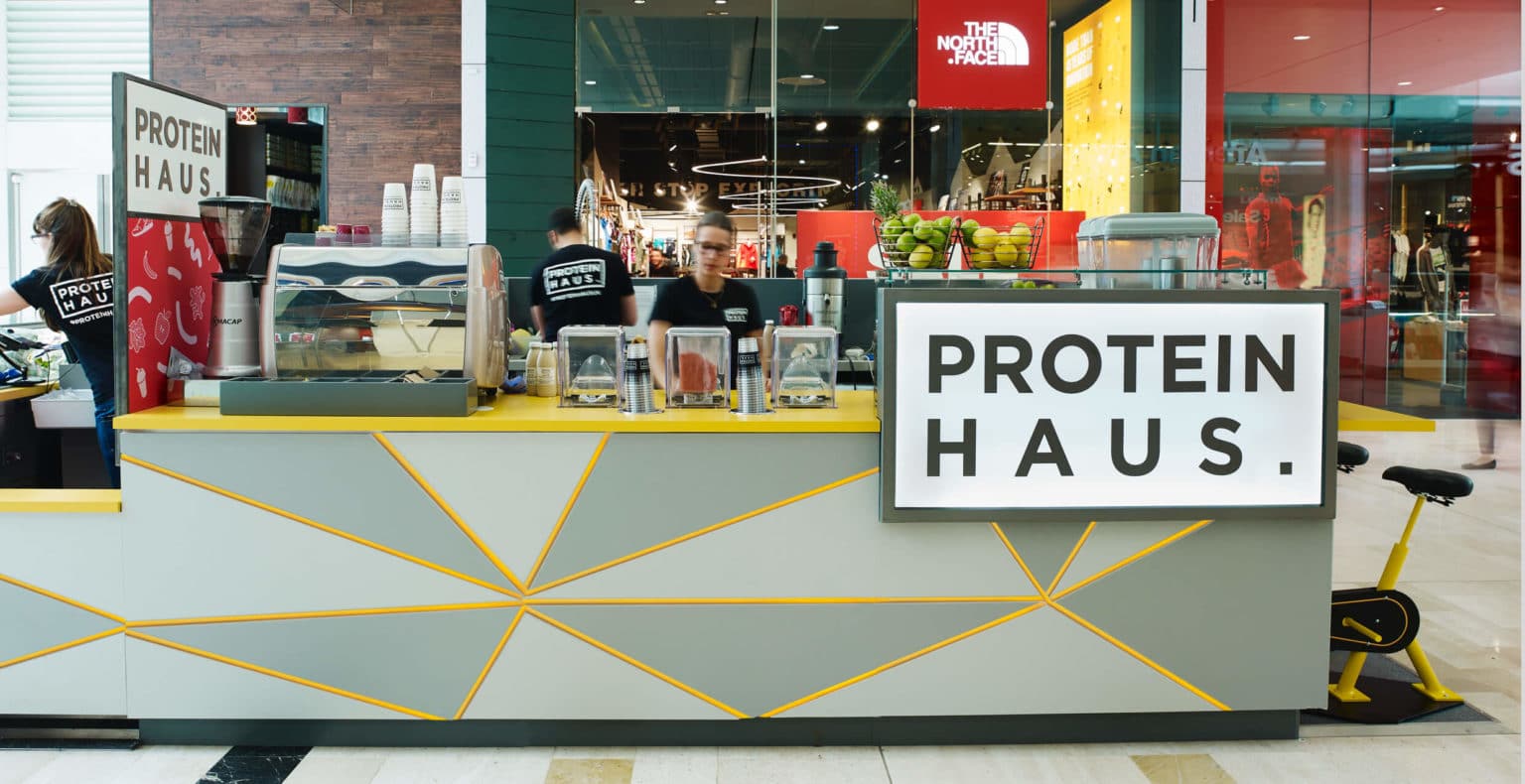 Branding, web design, kiosk design / Protein Haus
