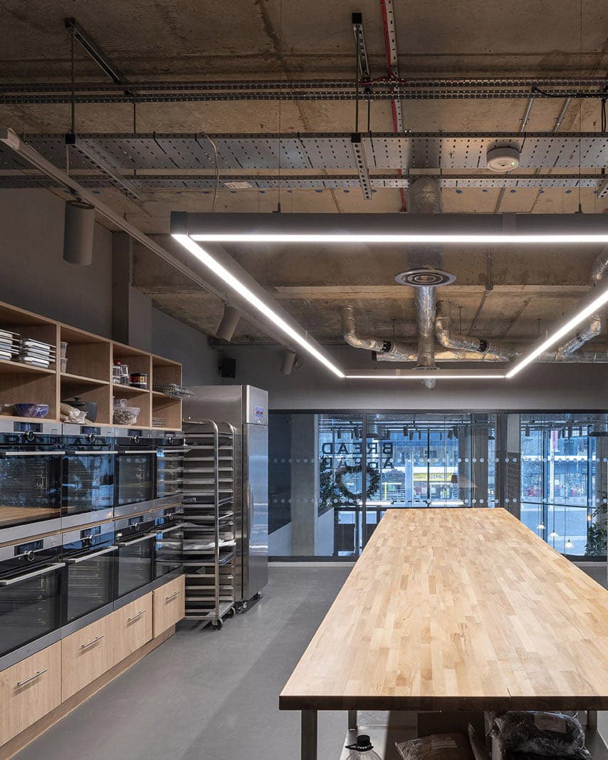 F&B Design Interior Design of Bread Ahead Classroom