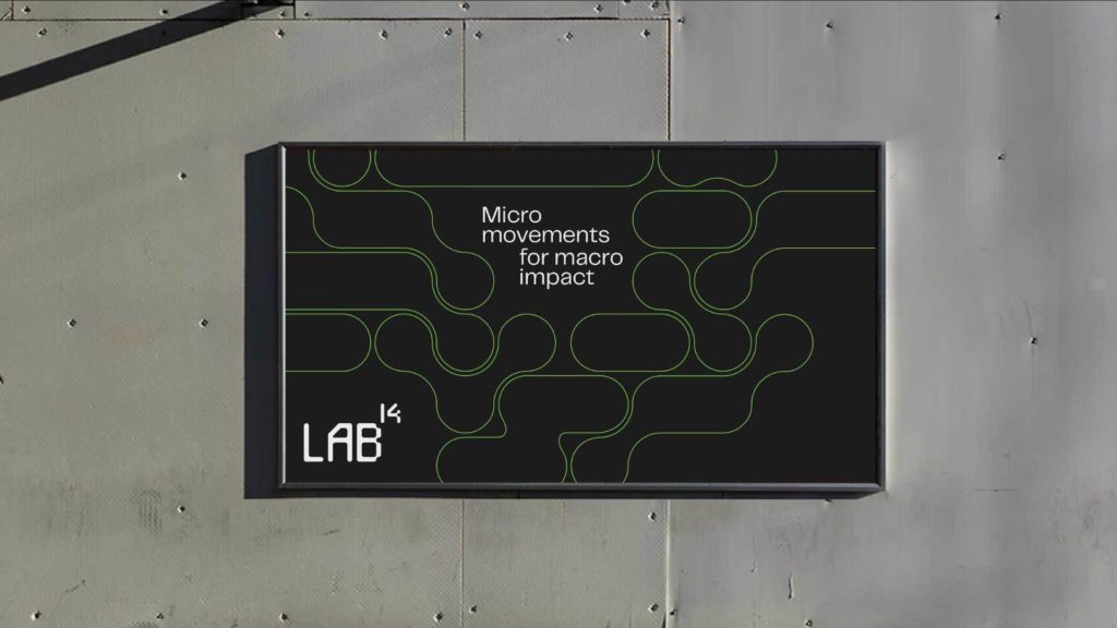 Design studio LAB signage and wayfinding