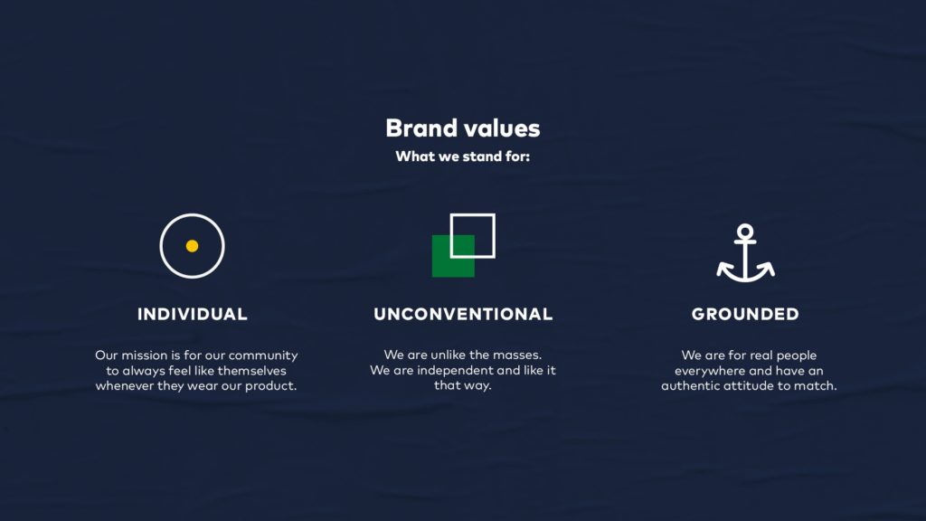 Design agency Pony Brand values