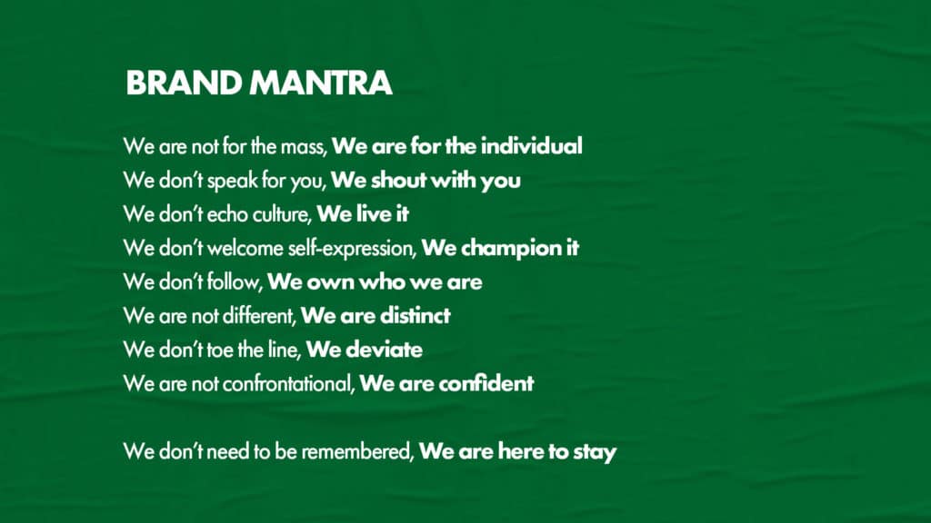 London design agency Pony Brand Mantra