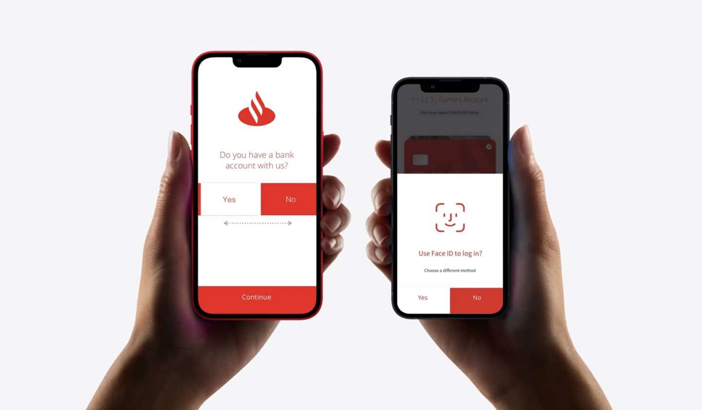 Design agency Santander Mobile phone screen